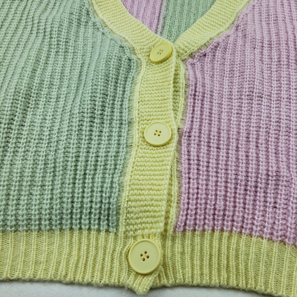 Princess Polly Naomi Oversized Cardigan Womens XS/S Pastel Chunky Knit Sweater - Picture 5 of 13